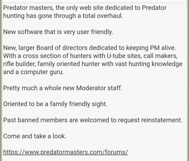 Predators Masters forum redone Trapperman Forums